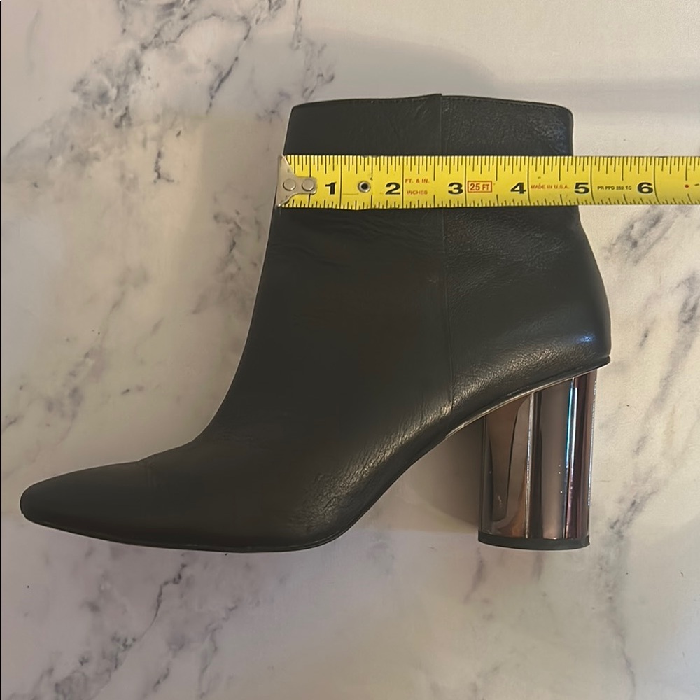 Zara Black Ankle Boots with Round Heel Size 9 (40) - Picture 16 of 16